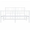 Sengeramme i metall med hode- og fotgavl hvit 120x200 cm