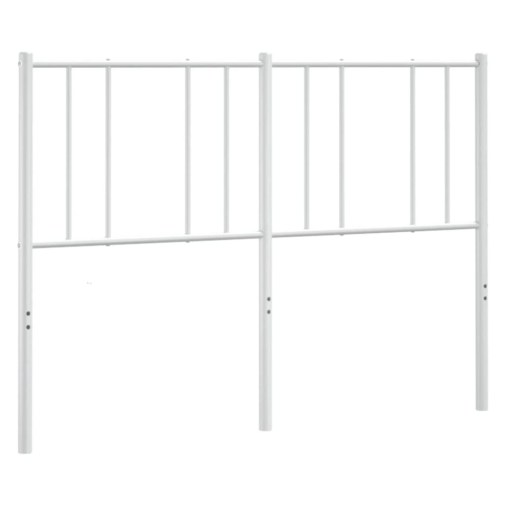 Utskiftbar sengegavl i metall hvit 160 cm