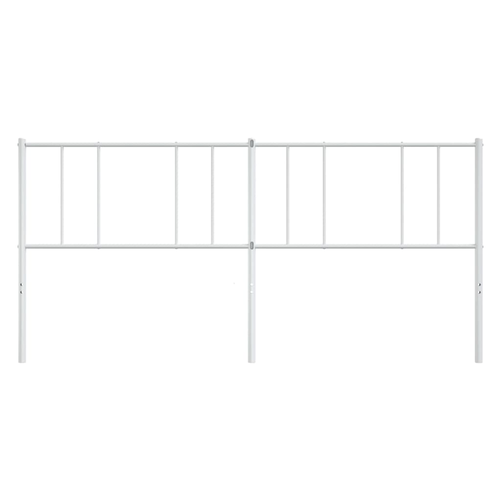 Utskiftbar sengegavl i metall hvit 180 cm