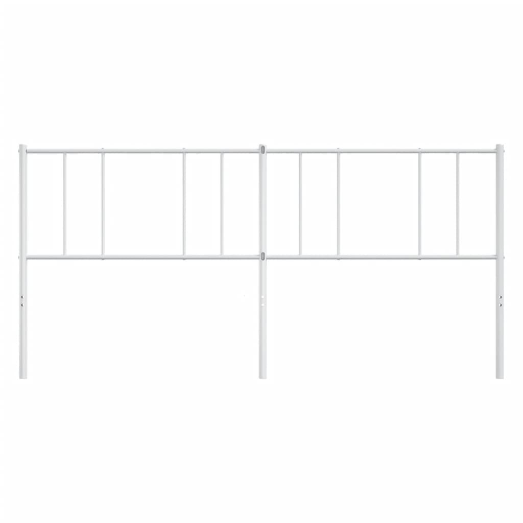 Utskiftbar sengegavl i metall hvit 193 cm
