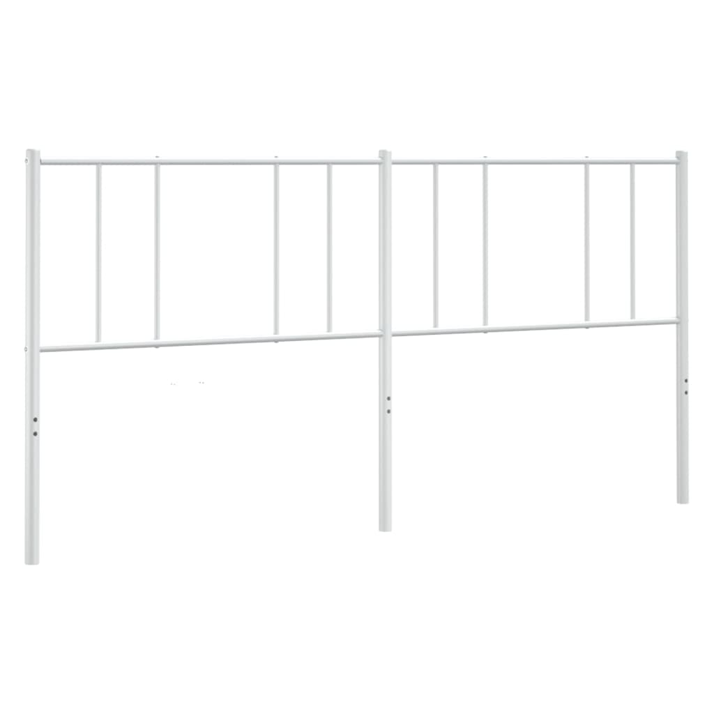 Utskiftbar sengegavl i metall hvit 200 cm