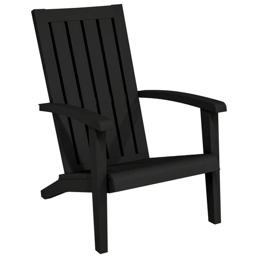 Adirondack hagestol svart polypropylen