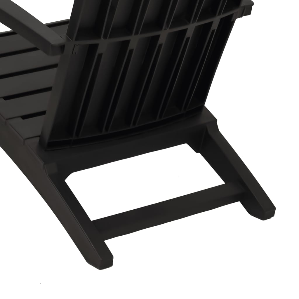 Adirondack hagestol svart polypropylen