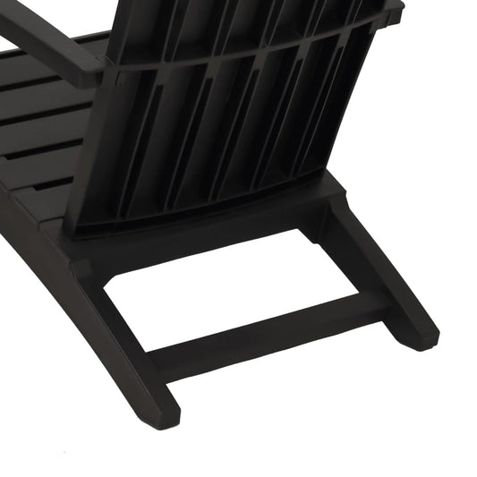 Adirondack hagestol svart polypropylen