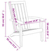 Adirondack hagestoler 2 stk svart polypropylen