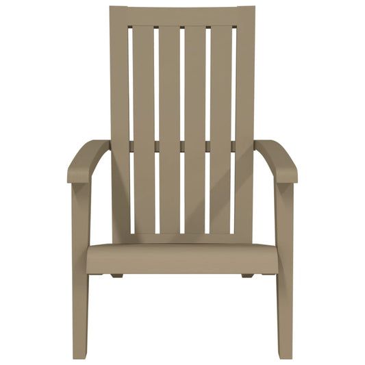 Adirondack hagestoler 2 stk lysebrun polypropylen