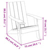 Adirondack hagestol lysebrun 75x88,5x89,5 cm polypropylen