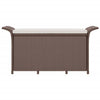Hagebenk med pute brun 116x46x57 cm polyrotting