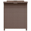 Hagebenk med pute brun 116x46x57 cm polyrotting