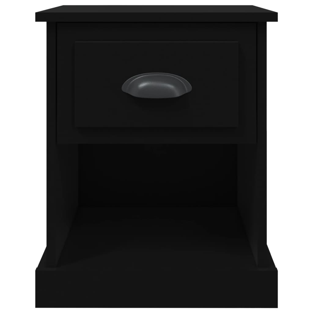 Nattbord 2 stk svart 39x39x47,5 cm konstruert tre