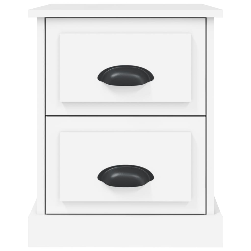 Nattbord hvit 39x39x47,5 cm konstruert tre