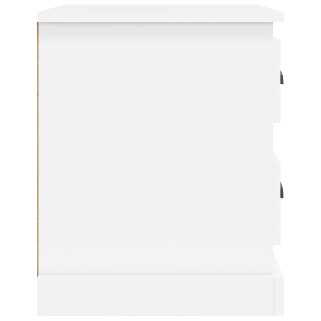 Nattbord 2 stk hvit 39x39x47,5 cm konstruert tre