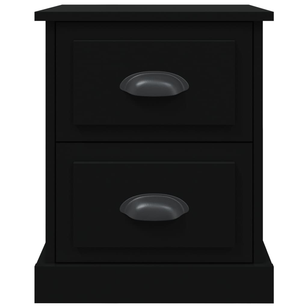 Nattbord 2 stk svart 39x39x47,5 cm konstruert tre