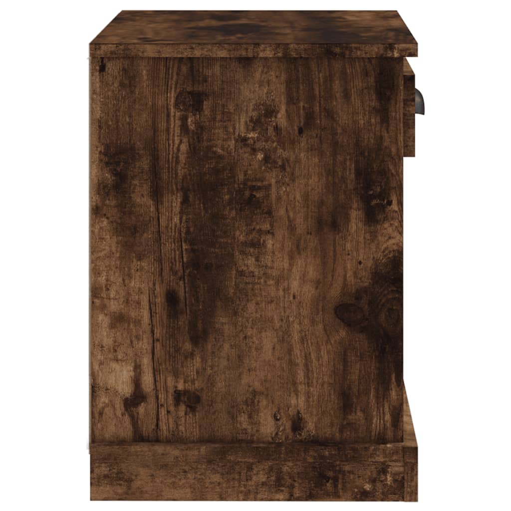 Nattbord 2 stk røkt eik 43x36x50 cm