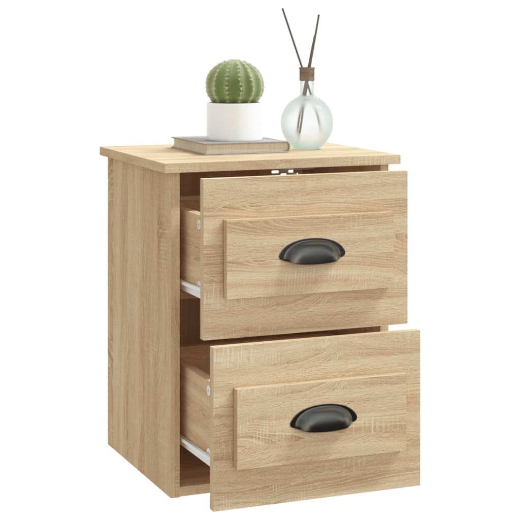 Veggmontert nattbord sonoma eik 41,5x36x53 cm