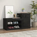 Skoskap svart 100x42x60 cm konstruert tre