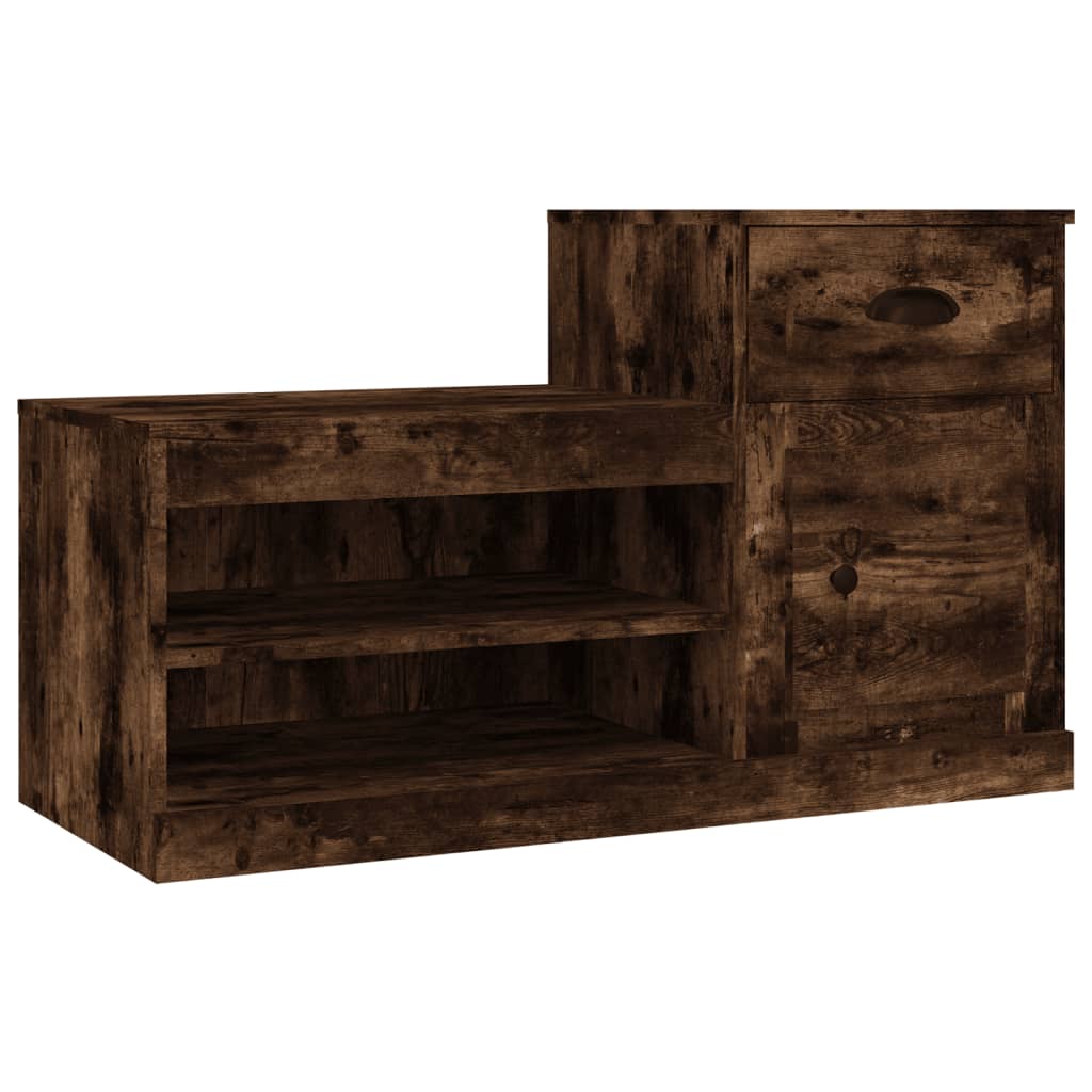 Skoskap røkt eik 100x42x60 cm konstruert tre