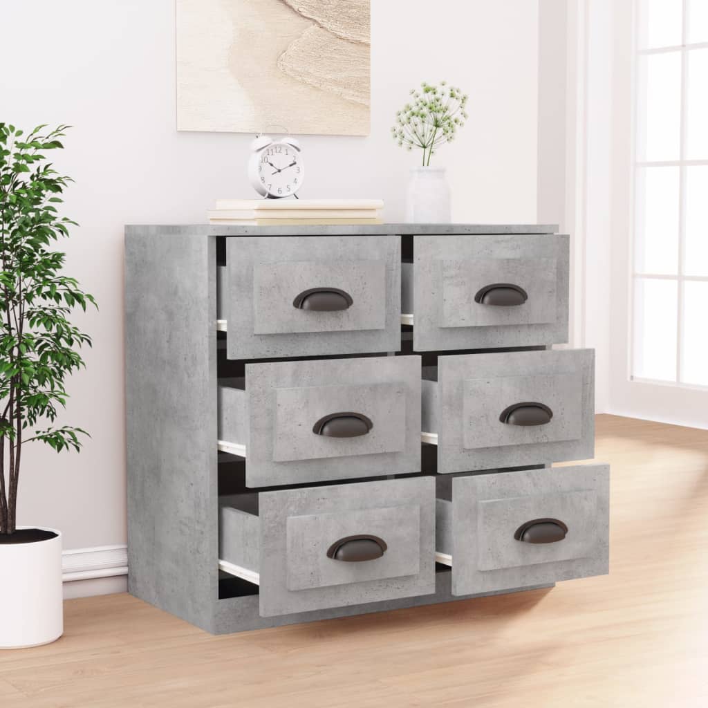 Skjenk betonggrå 70x35,5x67,5 cm konstruert tre