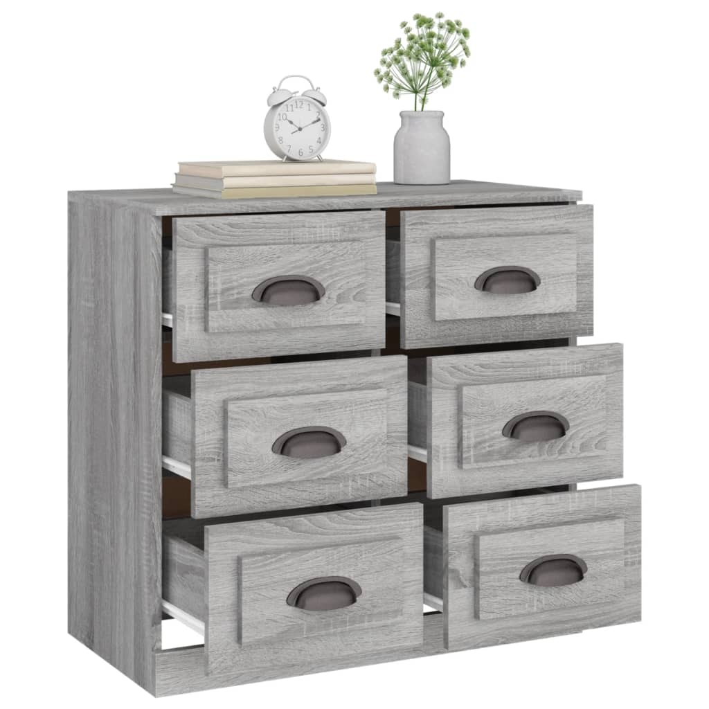 Skjenk grå sonoma 70x35,5x67,5 cm konstruert tre