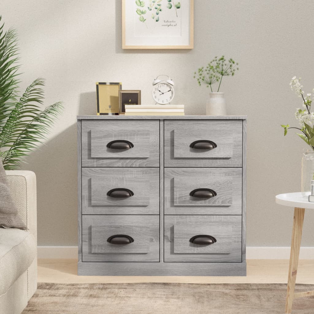 Skjenk grå sonoma 70x35,5x67,5 cm konstruert tre