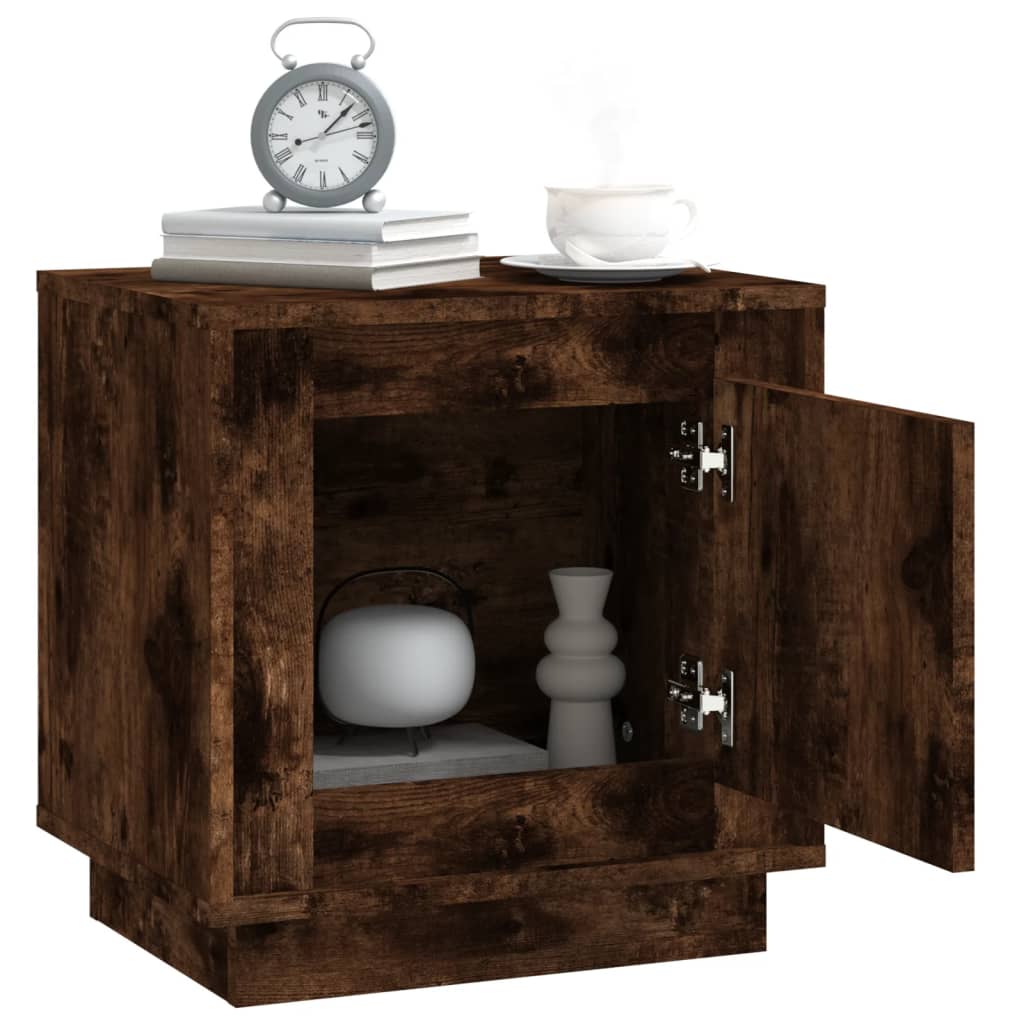 Nattbord 2 stk røkt eik 44x35x45 cm konstruert tre
