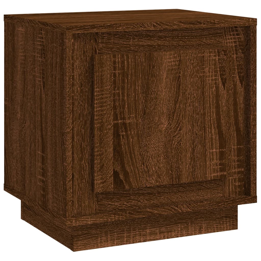 Nattbord brun eik 44x35x45 cm konstruert tre