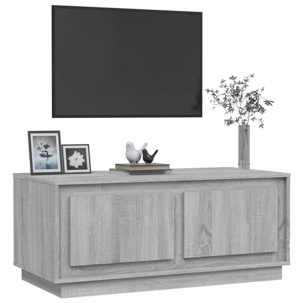 Salongbord grå sonoma 102x50x44 cm konstruert tre