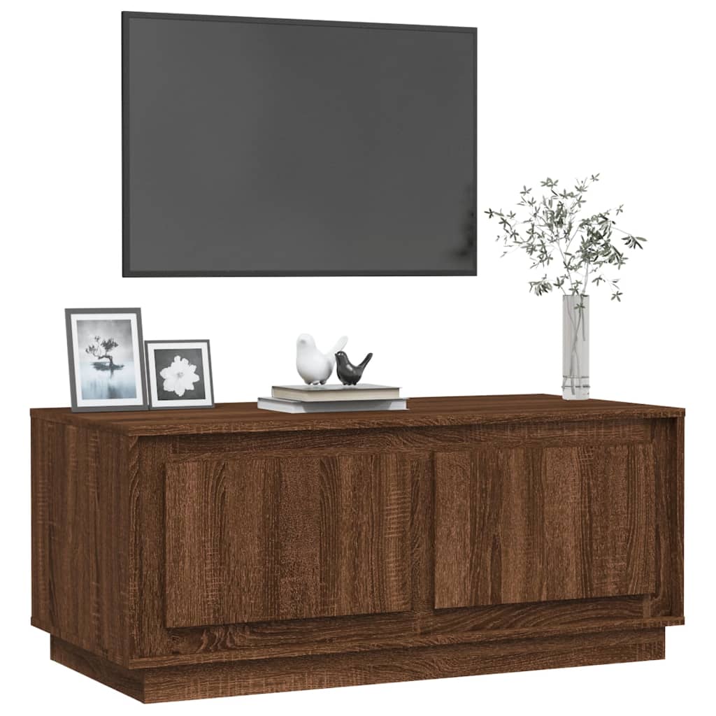 Salongbord brun eik 102x50x44 cm konstruert tre