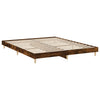 Sengeramme uten madrass røkt eik 140x200 cm konstruert tre