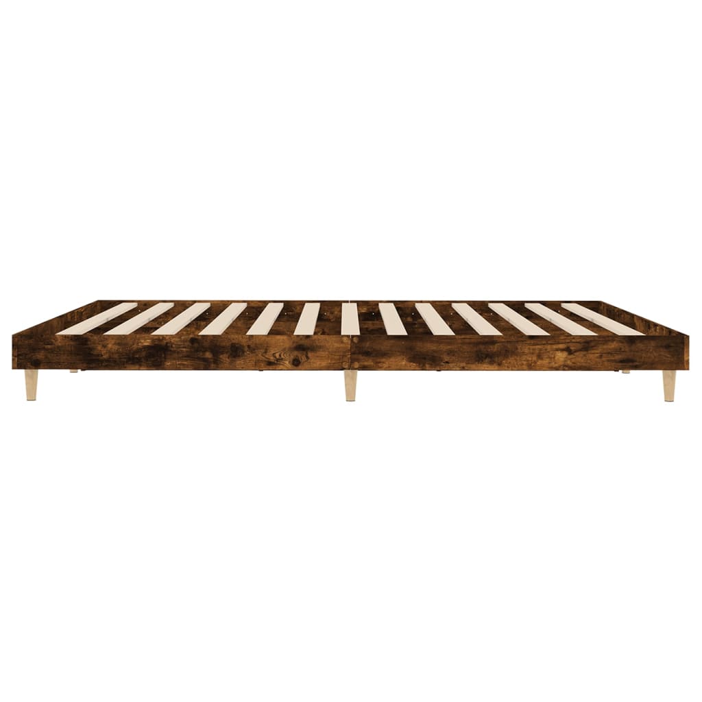 Sengeramme uten madrass røkt eik 140x200 cm konstruert tre