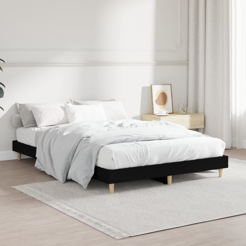 Sengeramme svart 120x190 cm konstruert tre