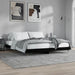 Sengeramme svart 200x200 cm konstruert tre