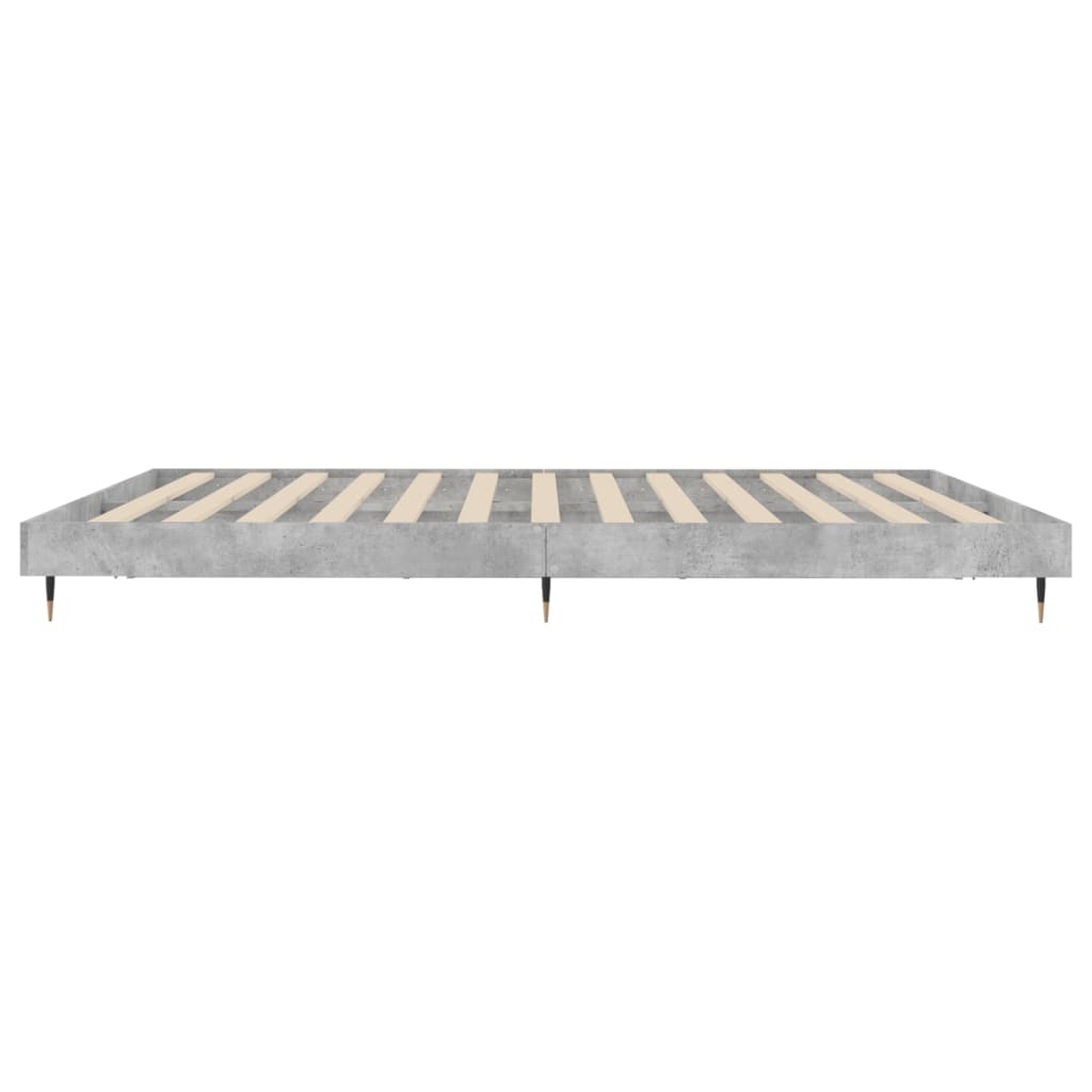 Sengeramme betonggrå 200x200 cm konstruert tre