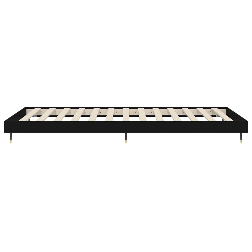 Sengeramme svart 90x200 cm konstruert tre