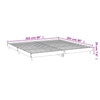 Sengeramme hvit 200x200 cm konstruert tre