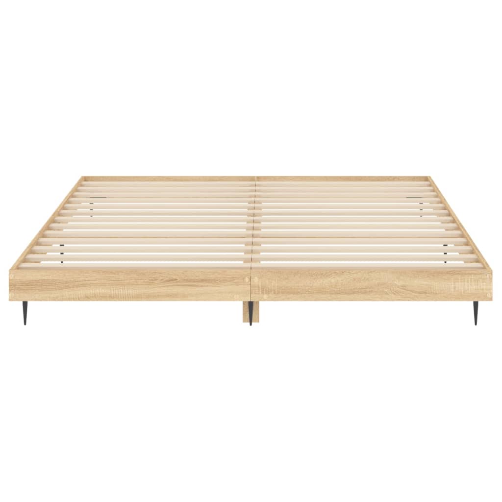Sengeramme uten madrass sonoma eik 200x200 cm konstruert tre