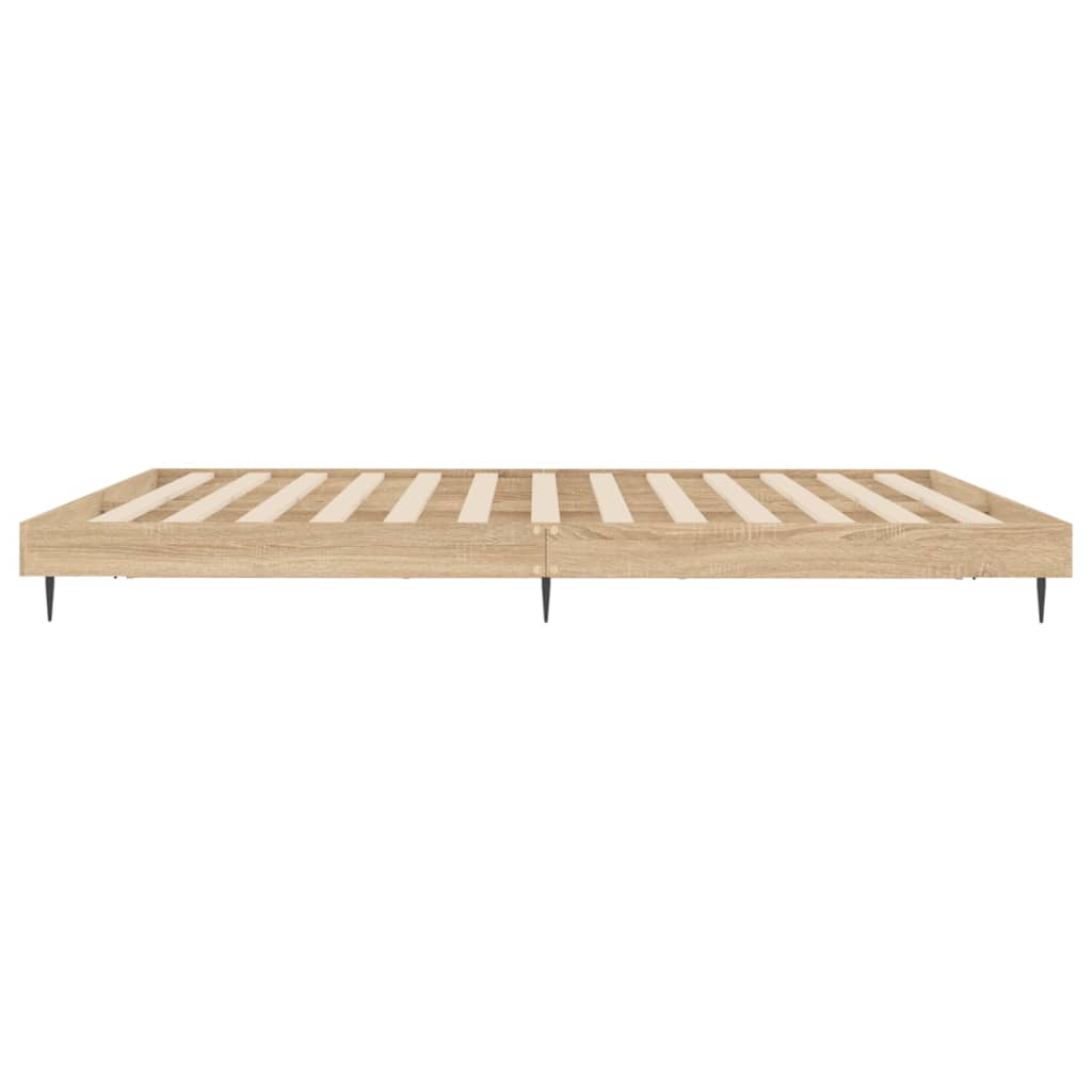 Sengeramme uten madrass sonoma eik 200x200 cm konstruert tre