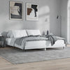 Sengeramme høyglans hvit 180x200 cm konstruert tre