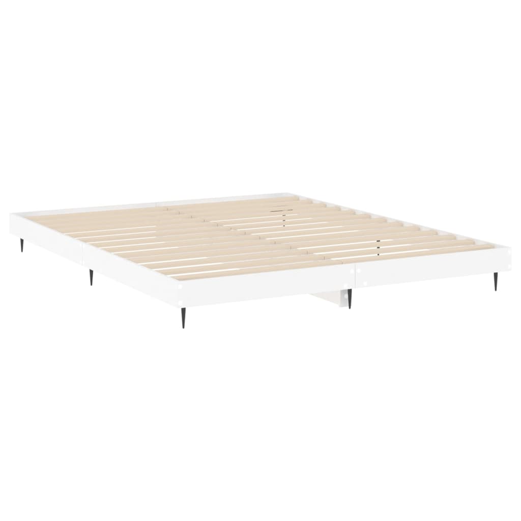 Sengeramme hvit 120x200 cm konstruert tre