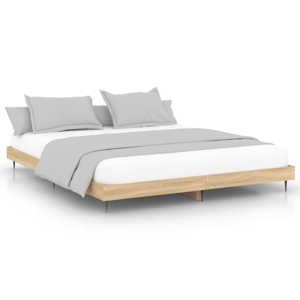 Sengeramme uten madrass sonoma eik 120x200 cm konstruert tre