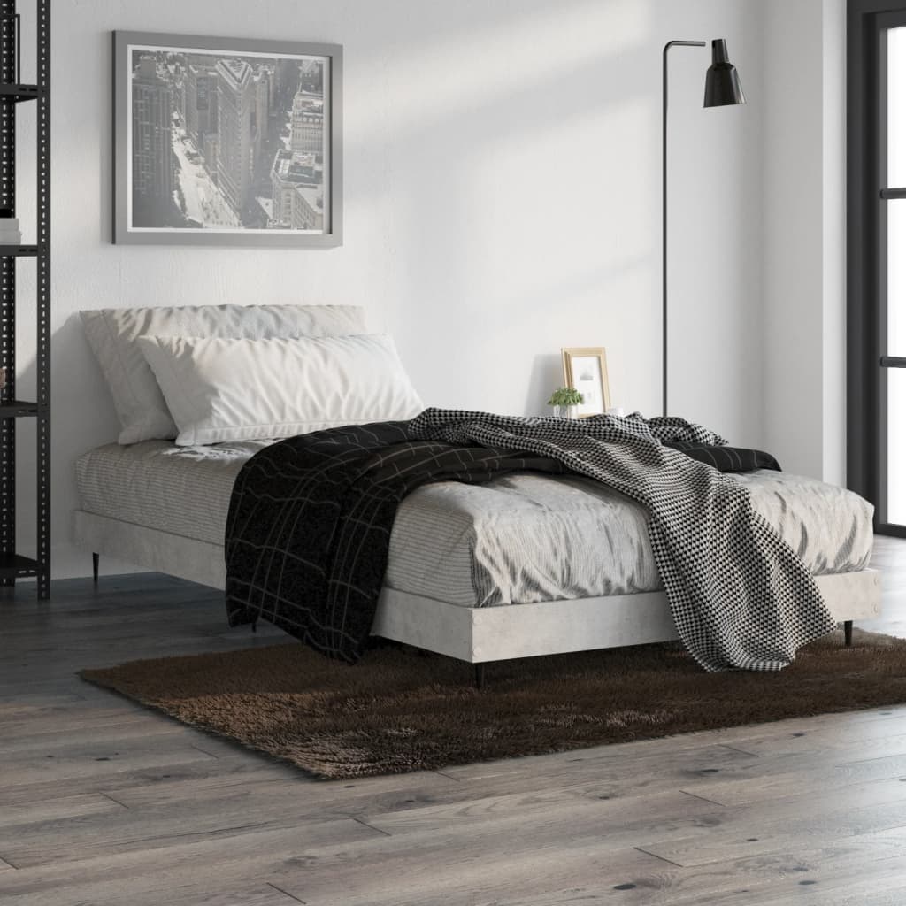 Sengeramme betonggrå 100x200 cm konstruert tre