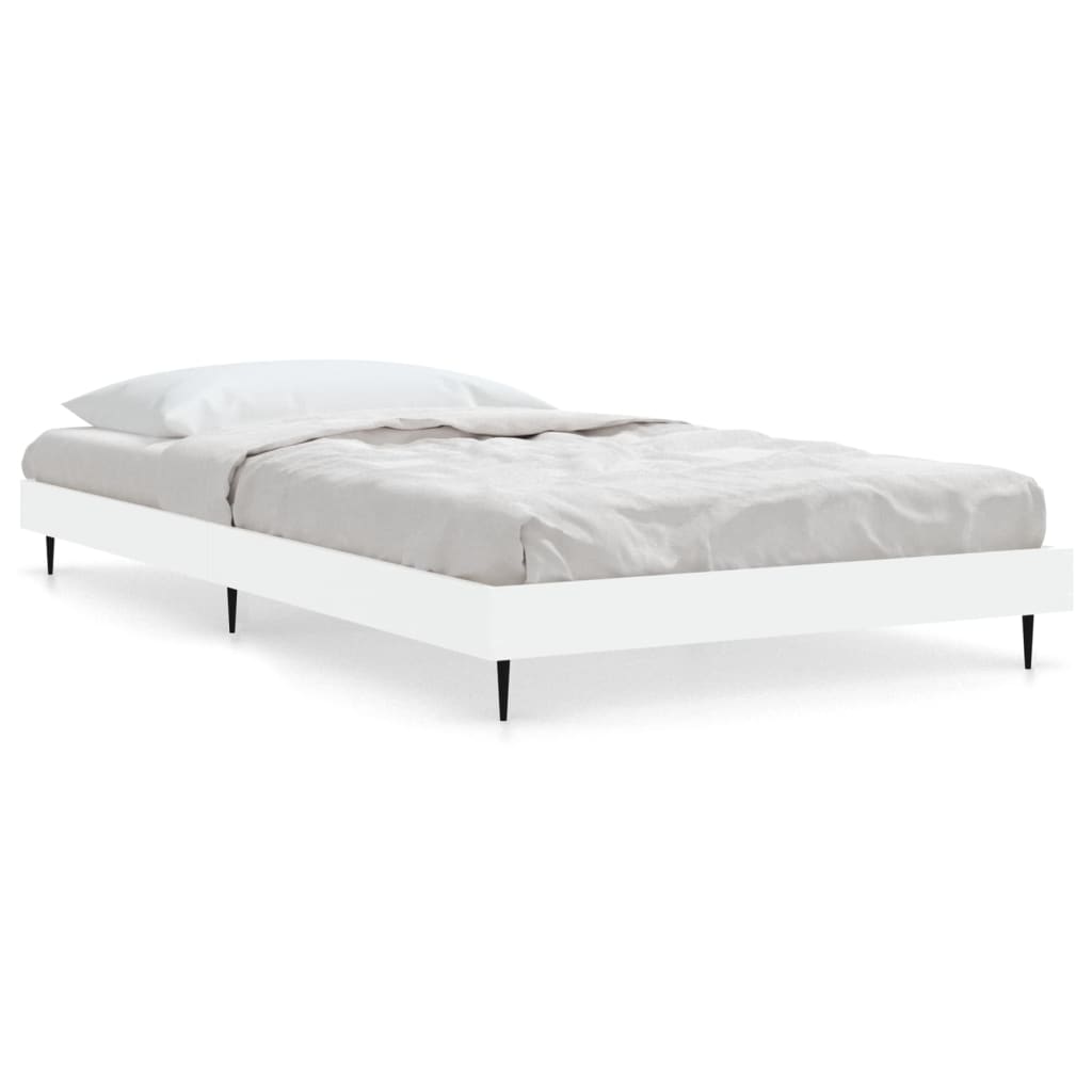 Sengeramme hvit 90x200 cm konstruert tre