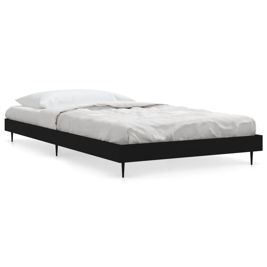 Sengeramme svart 90x200 cm konstruert tre