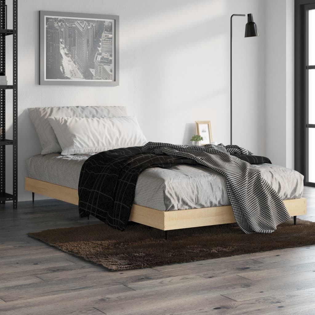 Sengeramme uten madrass sonoma eik 90x200 cm konstruert tre