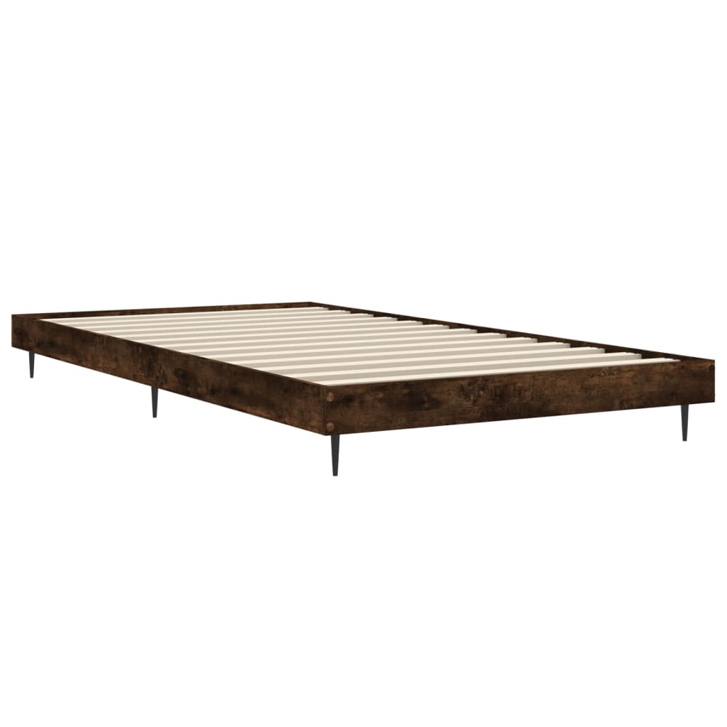 Sengeramme uten madrass røkt eik 90x200 cm konstruert tre