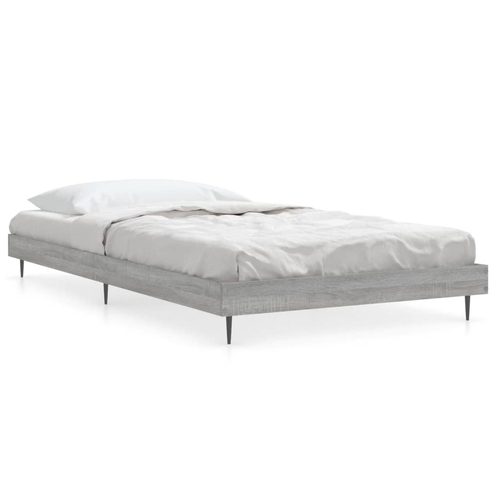 Sengeramme grå sonoma 90x200 cm konstruert tre