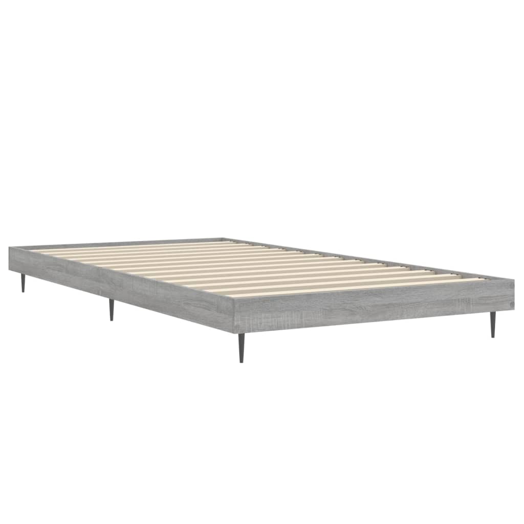 Sengeramme grå sonoma 90x200 cm konstruert tre