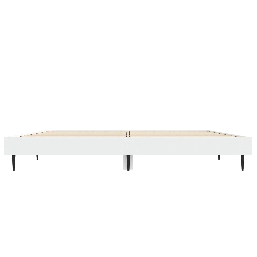 Sengeramme hvit 140x190 cm konstruert tre