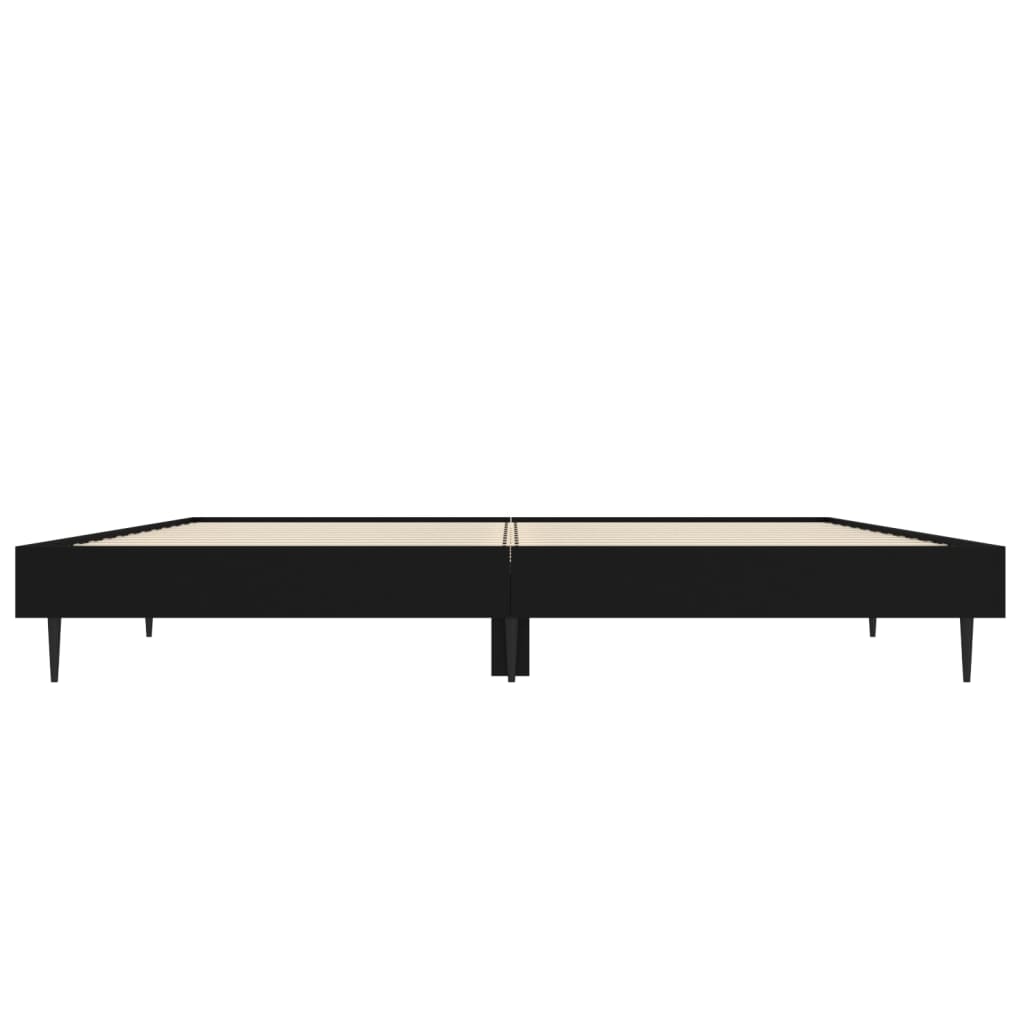 Sengeramme svart 140x190 cm konstruert tre