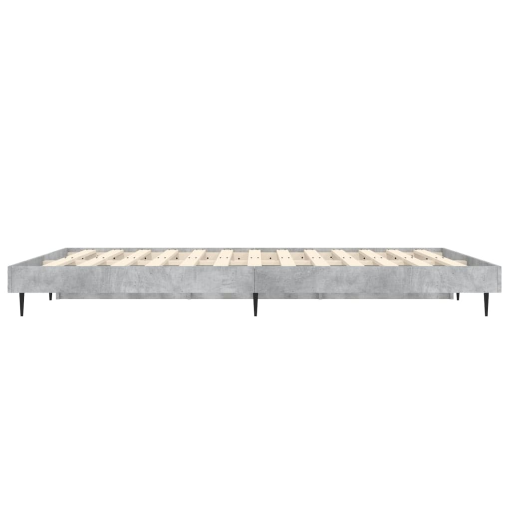 Sengeramme betonggrå 140x190 cm konstruert tre